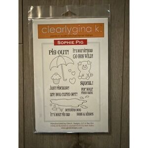 NEW Clearly Gina K. Photopolymer‎ Stamps Sophie Pig